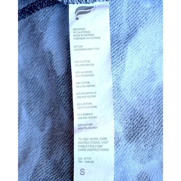 Fabletics Leah Navy Camo Oversized Hooded Sweatshirt - Picture 10 of 11